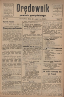 Orędownik Powiatu Gostyńskiego 1920.06.24 R.2 Nr 71