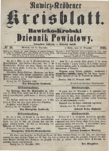 Rawicko-Krobski Dziennik Powiatowy. 1866.09.19 R. 16 Nr 38