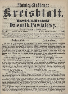 Rawicko-Krobski Dziennik Powiatowy. 1866.11.14 R. 16 Nr 46