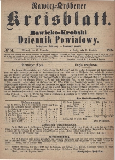 Rawicko-Krobski Dziennik Powiatowy. 1866.12.19 R. 16 Nr 51