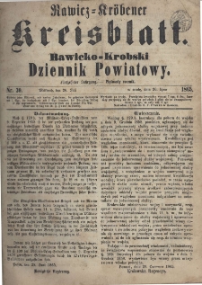 Rawicko-Krobski Dziennik Powiatowy. 1865.07.26 R. 15 Nr 30