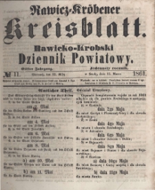 Rawicko-Krobski Dziennik Powiatowy. 1861.03.13 R. 11 Nr 11