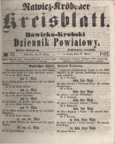 Rawicko-Krobski Dziennik Powiatowy. 1861.03.27 R. 11 Nr 13
