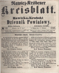 Rawicko-Krobski Dziennik Powiatowy. 1861.04.17 R. 11 Nr 16