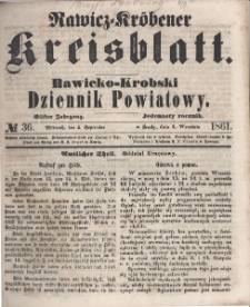 Rawicko-Krobski Dziennik Powiatowy. 1861.09.04 R. 11 Nr 36