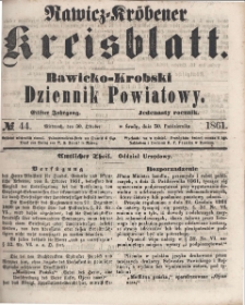 Rawicko-Krobski Dziennik Powiatowy. 1861.10.30 R. 11 Nr 44