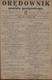 Orędownik Powiatu Gostyńskiego 1919.11.08 R.1 Nr 150