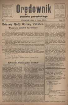 Orędownik Powiatu Gostyńskiego 1920.07.08 R.2 Nr 76
