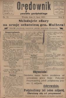 Orędownik Powiatu Gostyńskiego 1920.07.13 R.2 Nr 78