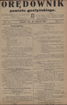 Orędownik Powiatu Gostyńskiego 1919.11.20 R.1 Nr 155
