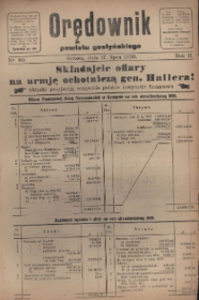 Orędownik Powiatu Gostyńskiego 1920.07.17 R.2 Nr 80