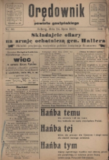 Orędownik Powiatu Gostyńskiego 1920.07.24 R.2 Nr 83