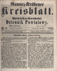 Rawicko-Krobski Dziennik Powiatowy. 1858.05.19 R. 8 Nr 20