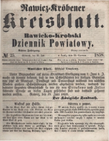 Rawicko-Krobski Dziennik Powiatowy. 1858.06.23 R. 8 Nr 25
