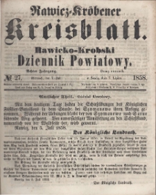 Rawicko-Krobski Dziennik Powiatowy. 1858.07.07 R. 8 Nr 27