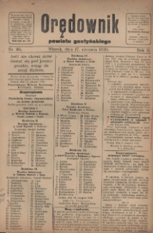 Orędownik Powiatu Gostyńskiego 1920.08.17 R.2 Nr 93