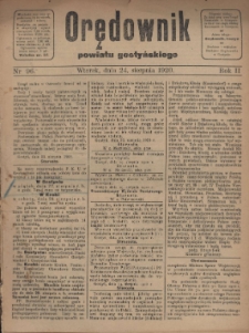 Orędownik Powiatu Gostyńskiego 1920.08.24 R. 2 Nr 96