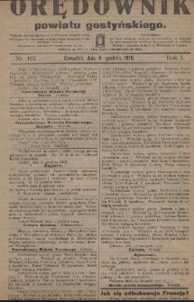 Orędownik Powiatu Gostyńskiego 1919.12.04 R.1 Nr 161