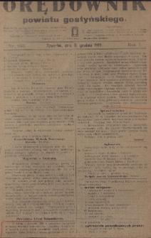 Orędownik Powiatu Gostyńskiego 1919.12.11 R.1 Nr 163
