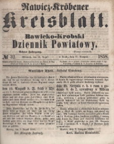 Rawicko-Krobski Dziennik Powiatowy. 1858.08.11 R. 8 nr 3