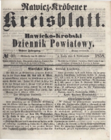 Rawicko-Krobski Dziennik Powiatowy. 1858.10.06 R. 8 Nr 40