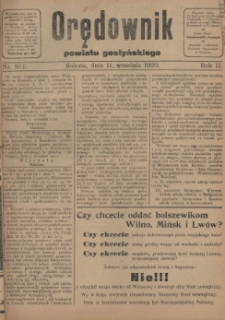 Orędownik Powiatu Gostyńskiego 1920.09.11 R.2 Nr 104