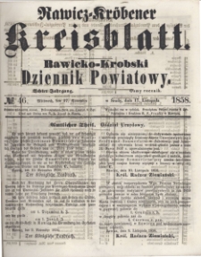 Rawicko-Krobski Dziennik Powiatowy. 1858.11.17 R. 8 Nr 46