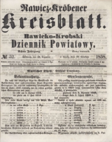 Rawicko-Krobski Dziennik Powiatowy. 1858.12.29 R. 8 Nr 52