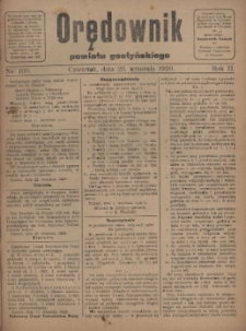 Orędownik Powiatu Gostyńskiego 1920.09.23 R.2 Nr 109