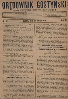 Orędownik Gostyński 1921.02.24 R.3 Nr 22