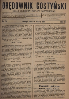 Orędownik Gostyński 1921.03.19 R.3 Nr 32