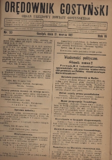 Orędownik Gostyński 1921.03.21 R.3 Nr 33