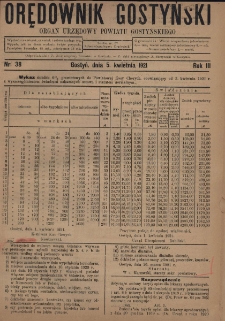 Orędownik Gostyński 1921.04.05 R.3 Nr 38