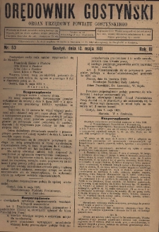 Orędownik Gostyński 1921.05.12 R.3 Nr 53