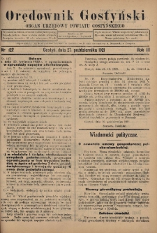 Orędownik Gostyński 1921.10.27 R.3 Nr 122