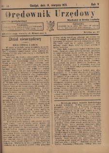 Orędownik Urzędowy Powiatu Gostyńskiego 1923.08.15 R.5 Nr 63