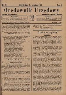 Orędownik Urzędowy Powiatu Gostyńskiego 1923.09.08 R. 5 Nr 70
