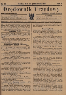 Orędownik Urzędowy Powiatu Gostyńskiego 1923.10.24 R.5 Nr 83