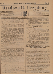 Orędownik Urzędowy Powiatu Gostyńskiego 1923.10.27 R.5 Nr 84