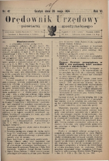 Orędownik Urzędowy Powiatu Gostyńskiego 1924.05.28 R.6 Nr 42