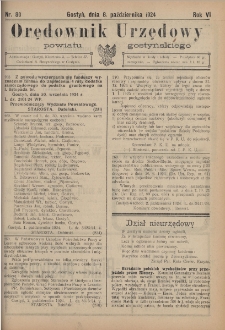 Orędownik Urzędowy Powiatu Gostyńskiego 1924.10.08 R.6 Nr 80