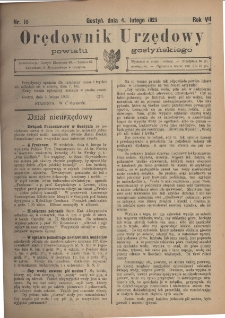 Orędownik Urzędowy Powiatu Gostyńskiego 1925.02.04 R. 7 Nr 10