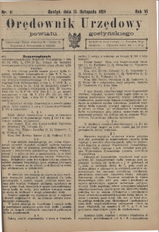Orędownik Urzędowy Powiatu Gostyńskiego 1924.11.15 R.6 Nr 91