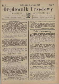 Orędownik Urzędowy Powiatu Gostyńskiego 1924.12.13 R.6 Nr 99