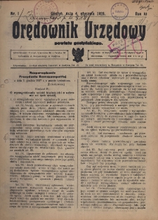 Orędownik Urzędowy Powiatu Gostyńskiego 1928.01.04 R.10 Nr 1