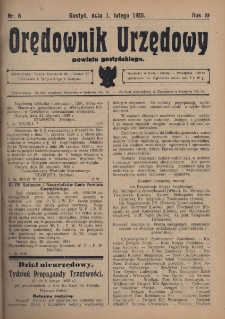 Orędownik Urzędowy Powiatu Gostyńskiego 1928.02.01 R.10 Nr 8