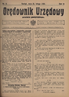 Orędownik Urzędowy Powiatu Gostyńskiego 1928.02.25 R.10 Nr 15