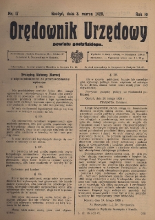 Orędownik Urzędowy Powiatu Gostyńskiego 1928.03.03 R.10 Nr 17