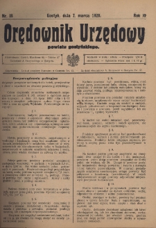 Orędownik Urzędowy Powiatu Gostyńskiego 1928.03.07 R.10 Nr 18