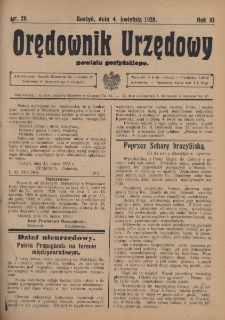 Orędownik Urzędowy Powiatu Gostyńskiego 1928.04.04 R.10 Nr 26